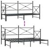 vidaXL Dagseng med trille uten madrass svart 75x190 cm st&aring;l