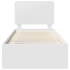 vidaXL Sengestamme med hodegjerde Hvit 100 x 200 cm Massiv furu