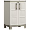 Keter Lavt oppbevaringsskap Excellence beige og gr&aring;brun 97 cm