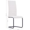 vidaXL Frittbærende spisestoler 2 stk kremhvit stoff