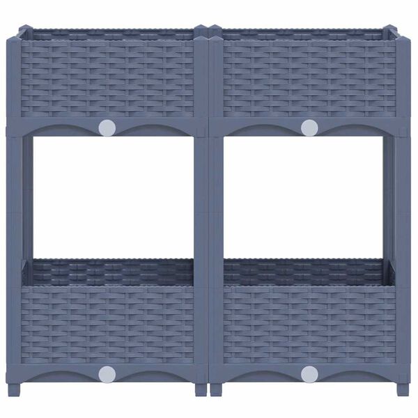 vidaXL Høybed 80x40x71 cm polypropylen