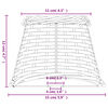 vidaXL Lampeskjerm hvit Ø15x12 cm flettet