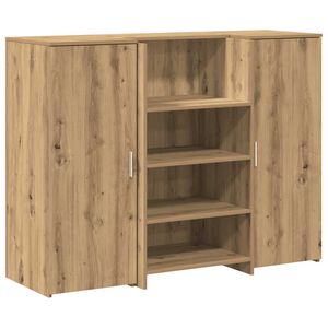 vidaXL Resepsjonspult artisan eik 135x50x103,5 cm konstruert tre
