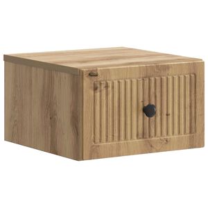 vidaXL Vegghengt Nattbord Artisan eik 33 x 34,5 x 20 cm Konstruert tre