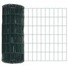 vidaXL Euro gjerde grønn 0.8 x 10 m PVC-belagt jern
