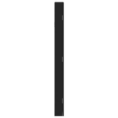 vidaXL Vegghengt smykkeskap med speil svart 30x8,5x106 cm