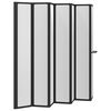 vidaXL Dusjvegg Svart 168 x 140 cm Aluminium
