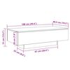 vidaXL Salongbord brun eik 100x49,5x31 cm konstruert tre