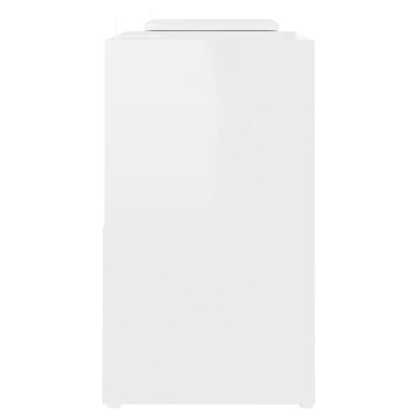 vidaXL TV-benk høyglans hvit 104x30x52 cm konstruert tre