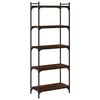 vidaXL Bokhylle 5 etasjer brun eik 60x30x154 cm konstruert tre