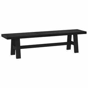vidaXL Spisebenk NOAIN 180 x 41 x 45 cm Massiv furu Svart