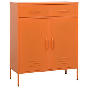 vidaXL Oppbevaringsskap oransje 80x35x101,5 cm st&aring;l