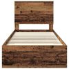 vidaXL Sengestamme med skuff Gammelt tre 90 x 200 cm Konstruert tre