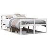 vidaXL Seniorseng med hodegavl hvit 120x200 cm heltre furu