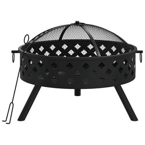 vidaXL B&aring;lfat med ildrake 58 cm XXL st&aring;l