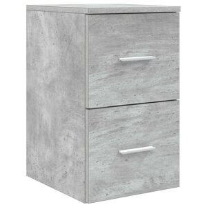 vidaXL Baderomsskap I mellom Betonggr&aring; 30 x 35 x 50 cm Konstruert tre