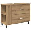 vidaXL Bad Sminkebord Artisan eik 80 x 35 x 60 cm Konstruert tre