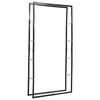 vidaXL Vedstativ svart 100x25x200 cm st&aring;l