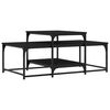 vidaXL Salongbord svart 102x60x45 cm konstruert tre
