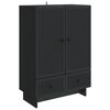 vidaXL Serviesskap Svart 66 x 34,5 x 95 cm Konstruert tre