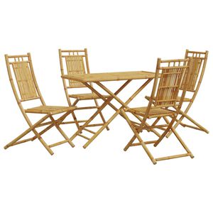 vidaXL Hagespisegruppe 5 seler bambus