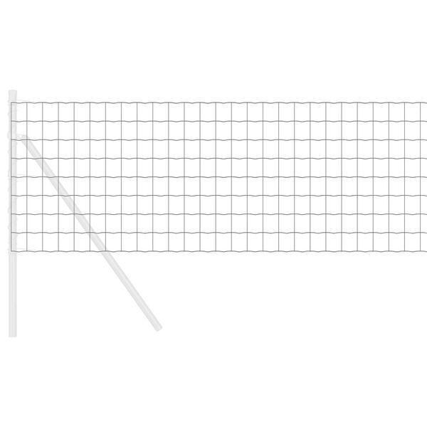 vidaXL Euro gjerde Grå 0.6 x 10 m PVC-belagt jern