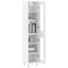 vidaXL Highboard hvit 34,5x34x180 cm konstruert tre
