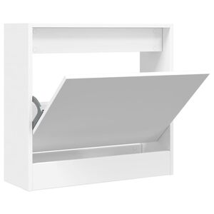 vidaXL Skoskap hvit 60x21x57 cm konstruert tre
