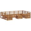 vidaXL Sofasett 10 pcs Naturlig Solid akasietre