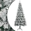 vidaXL Kunstig juletre 180 cm PVC og st&aring;l Gr&oslash;nn og hvit