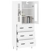 vidaXL Highboard hvit 69,5x34x180 cm konstruert tre