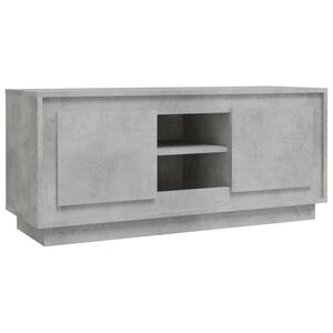 vidaXL TV-benk betonggr&aring; 102x35x45 cm konstruert tre