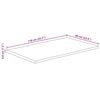 vidaXL Bordplate 110x60x3,8 cm naturlig kant heltre mango