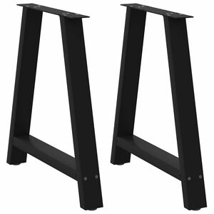 vidaXL Spisebordben A-formet 2 stk svart 70 x (72-73) cm st&aring;l