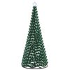 vidaXL LED-glitterjuletre med fot EKENAS 250 cm 370 LED-lys Kaldhvit