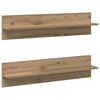 vidaXL Vegghylle Veggmontert 2 pcs Artisan Eik 80 x 11,5 x 18 cm