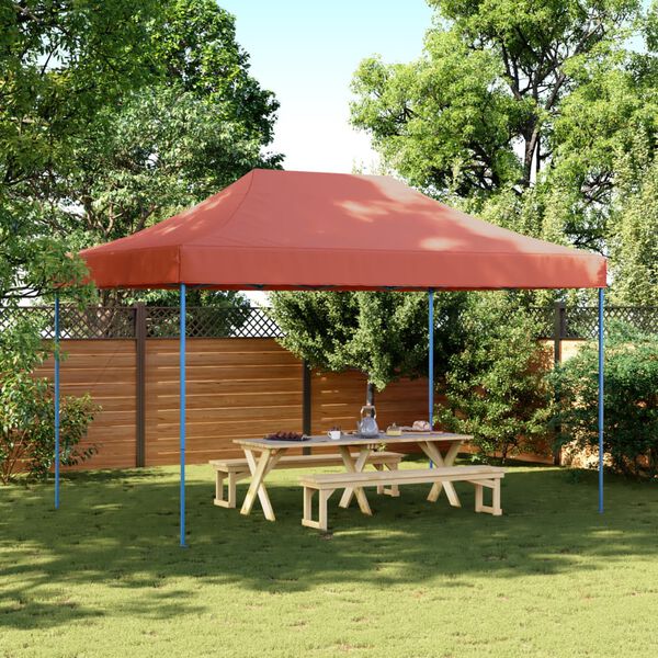 vidaXL Sammenleggbart partytelt pop-up terrakotta 440x292x315 cm