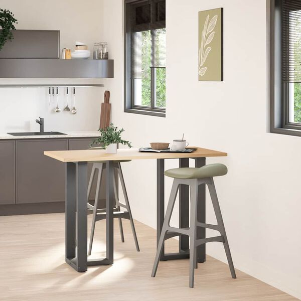 vidaXL Barbordben T-formet 2 stk antrasitt 50x35x(90-91) cm st&aring;l