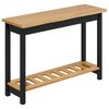 VidaXL Konsollbord med hylle EKAI Svart 112 x 35 x 76 cm Heltre furu