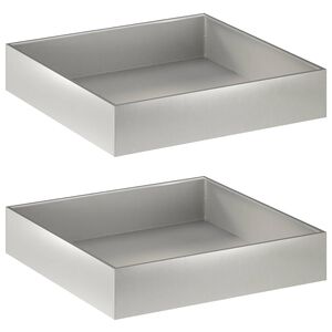 vidaXL Hageblomsterpotte 2 stk. S&oslash;lv 80 x 80 x 12 cm Rustfritt st&aring;l