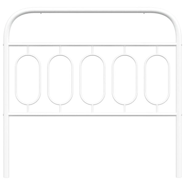 vidaXL Utskiftbar sengegavl i metall hvit 107 cm