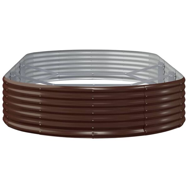 vidaXL H&oslash;ybed galvanisert st&aring;l 296x140x36 cm brun