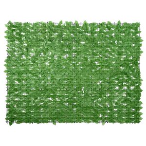 vidaXL Balkongskjerm med gr&oslash;nne blader 200x150 cm