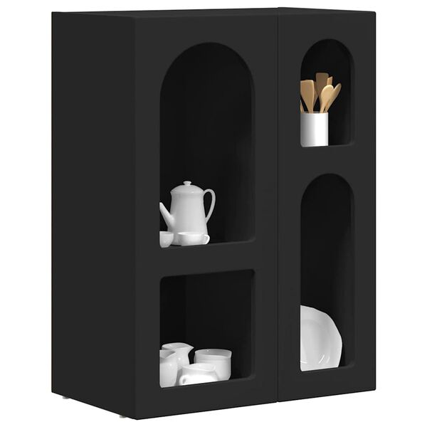 vidaXL Serviesskap Svart 59 x 35 x 80.5 cm Konstruert tre