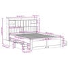 vidaXL Seng med bokhylle uten madrass voksbrun 140x200 cm heltre furu