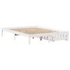 vidaXL Sengeramme uten madrass hvit 140x190 cm heltre furu