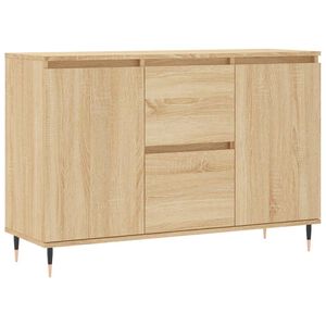 vidaXL Skjenk sonoma eik 101,5x35x70 cm konstruert tre