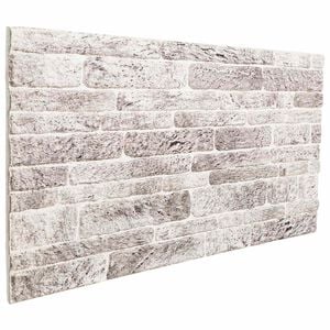 vidaXL Veggpaneler 10 stk. 100 x 50 cm Lys Gr&aring; og Hvit EPS Skum