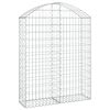 vidaXL Gabionkurv buet 100x30x120/140 cm galvanisert jern