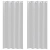 vidaXL Voile Gardin med gardiner 2 pcs Lysegr&aring; 225 x 140 cm Polyester